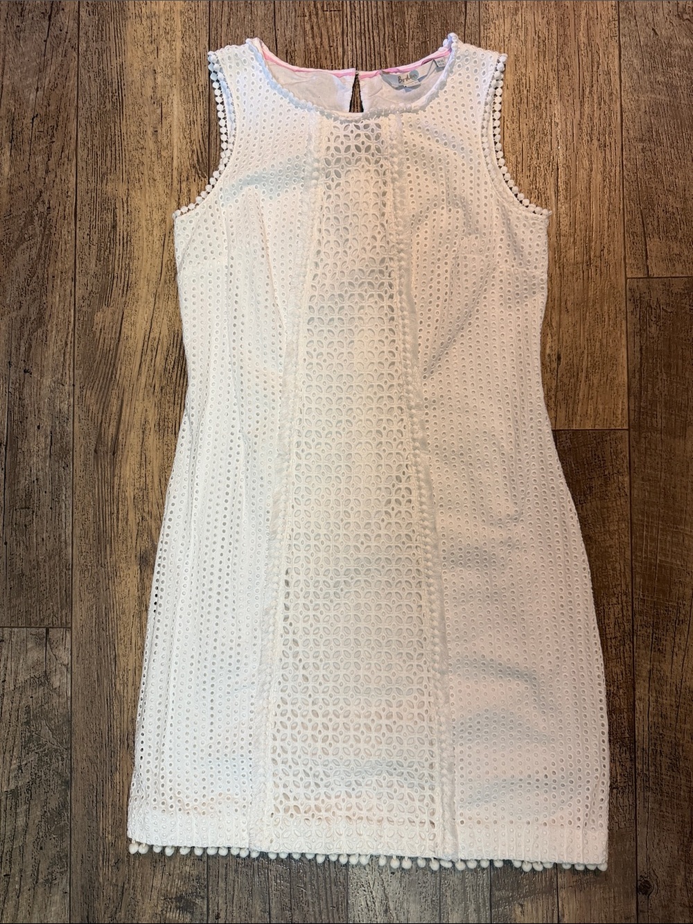 Boden White Eyelet Shift Dress